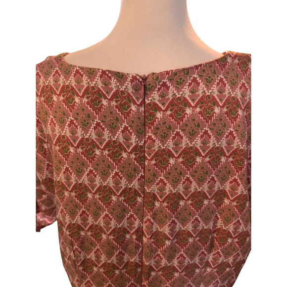 Cottagecore Coldwater Creek Canyon Rose Boho Floral V-Neck Shift Dress SZ 18 NWT - Picture 4 of 11